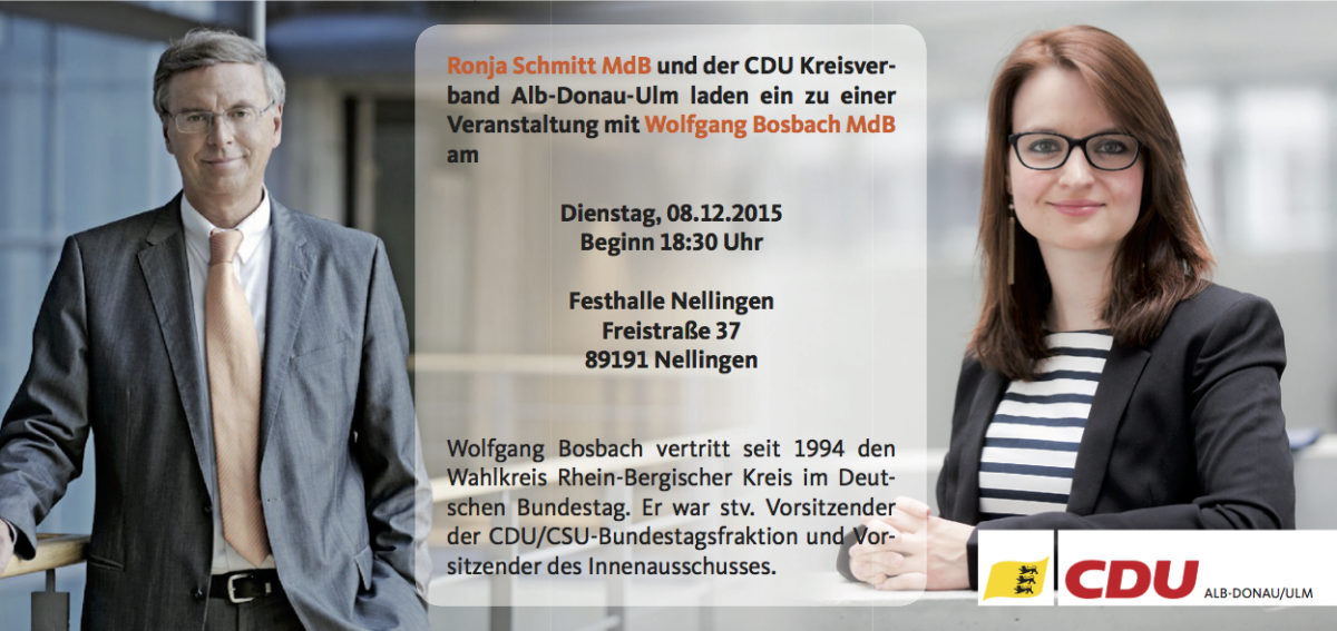 Wolfgang Bosbach MdB in Nellingen