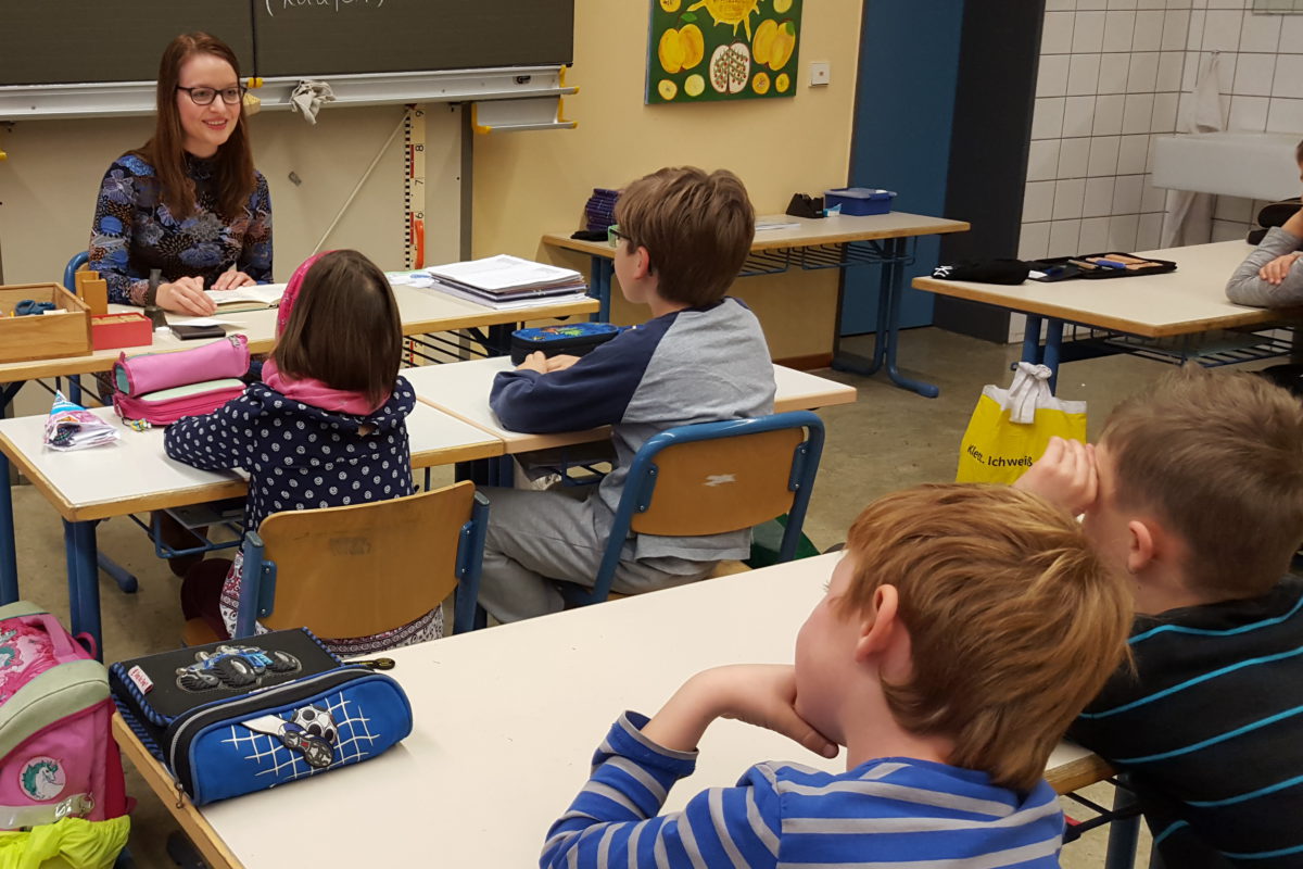 Beim Bundesweiten Vorlesetag in einer Grundschule