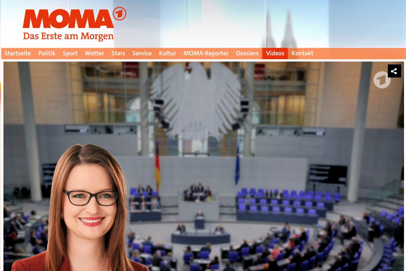 Ronja Kemmer im ARD Morgenmagazin MOMA